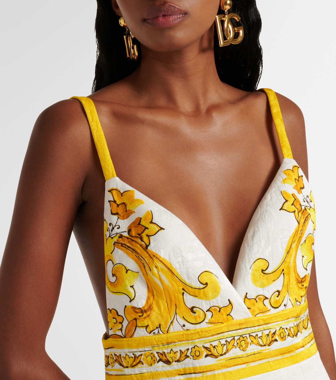 Abito corto Majolica in broccato | Dolce&Gabbana