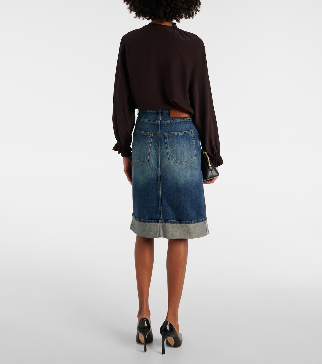 Denim midi skirt | Victoria Beckham