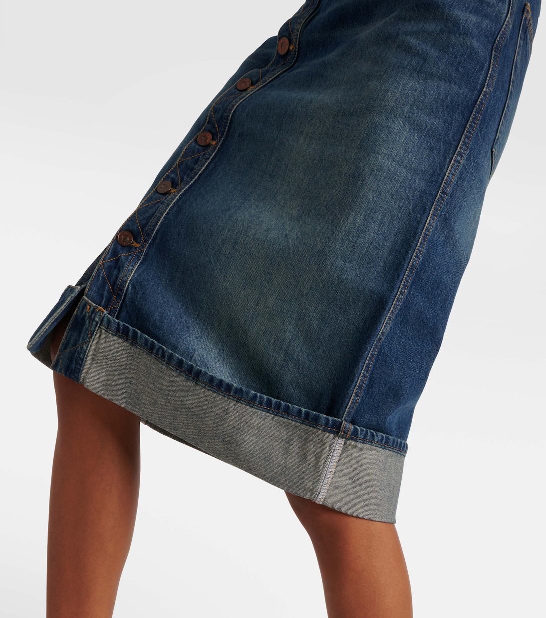 Denim midi skirt | Victoria Beckham