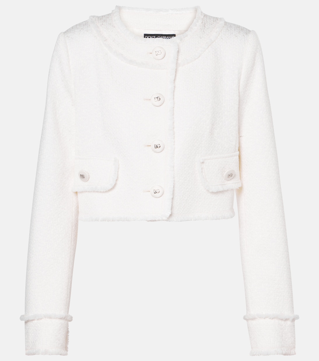 Cropped wool-blend tweed jacket | Dolce&Gabbana