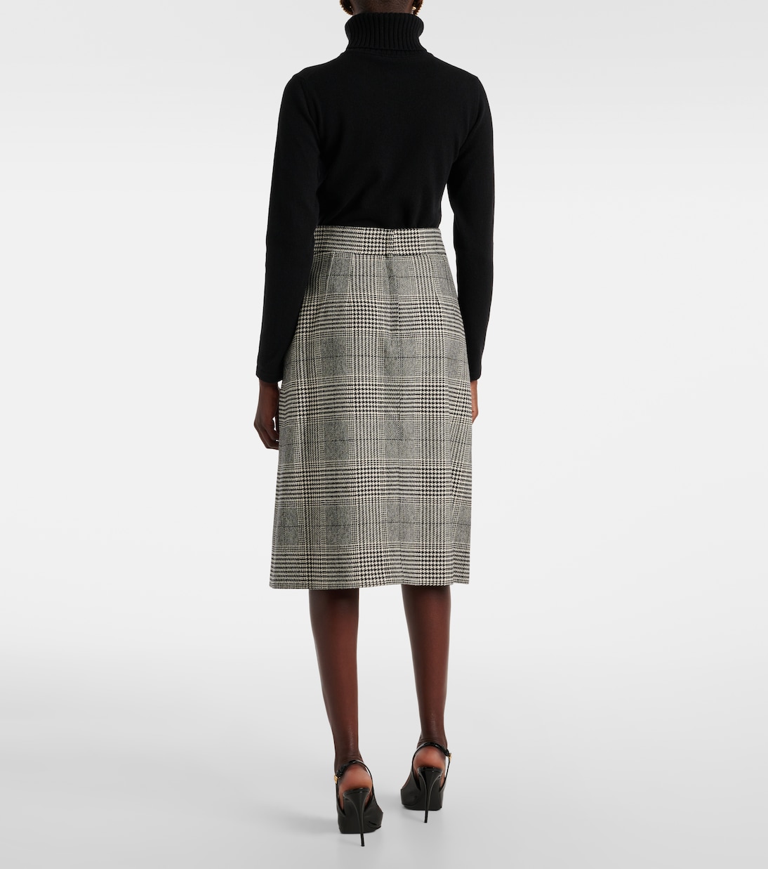 Jupe midi en laine mélangée | Dolce&Gabbana
