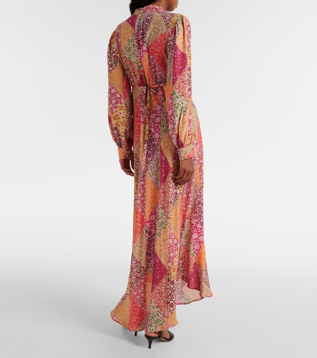 Trula patchwork crêpe maxi dress | Rixo