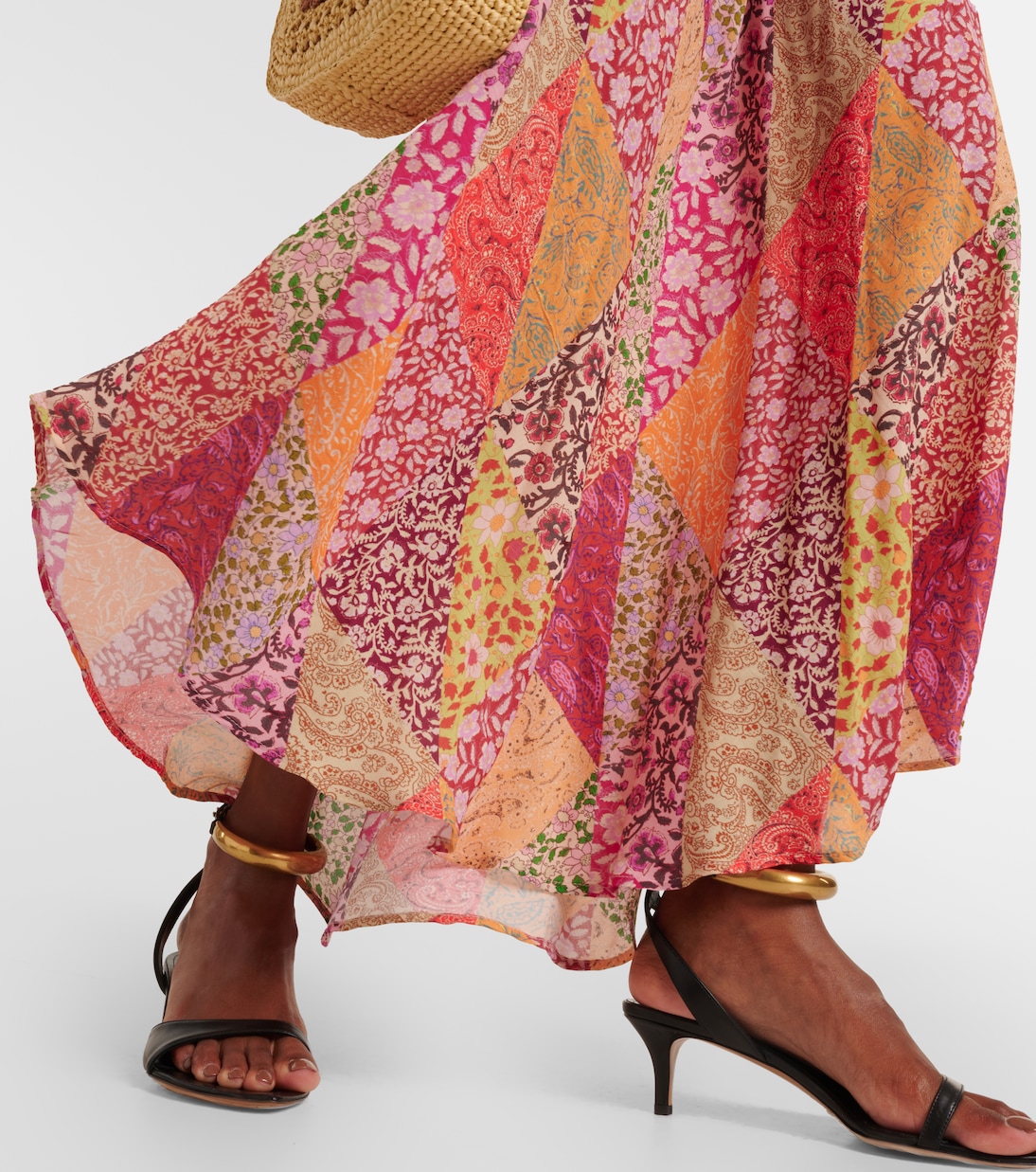 Trula patchwork crêpe maxi dress | Rixo