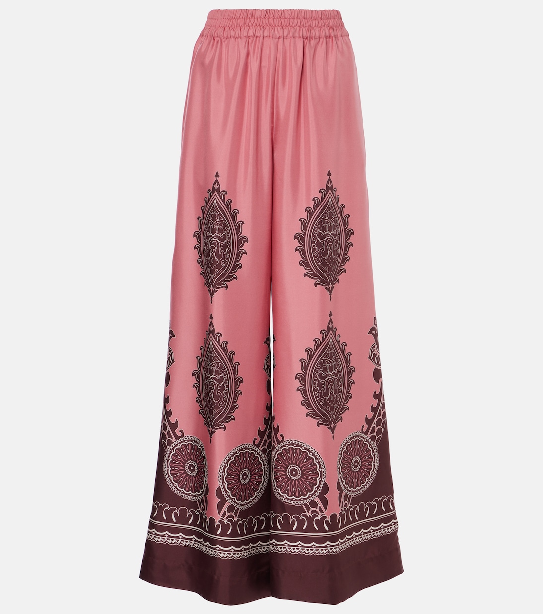 Pantalon ample imprimé en soie | La DoubleJ