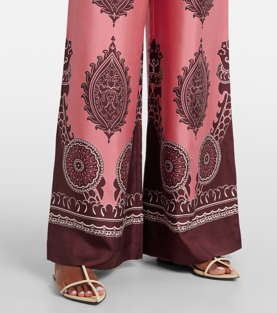 Pantalon ample imprimé en soie | La DoubleJ