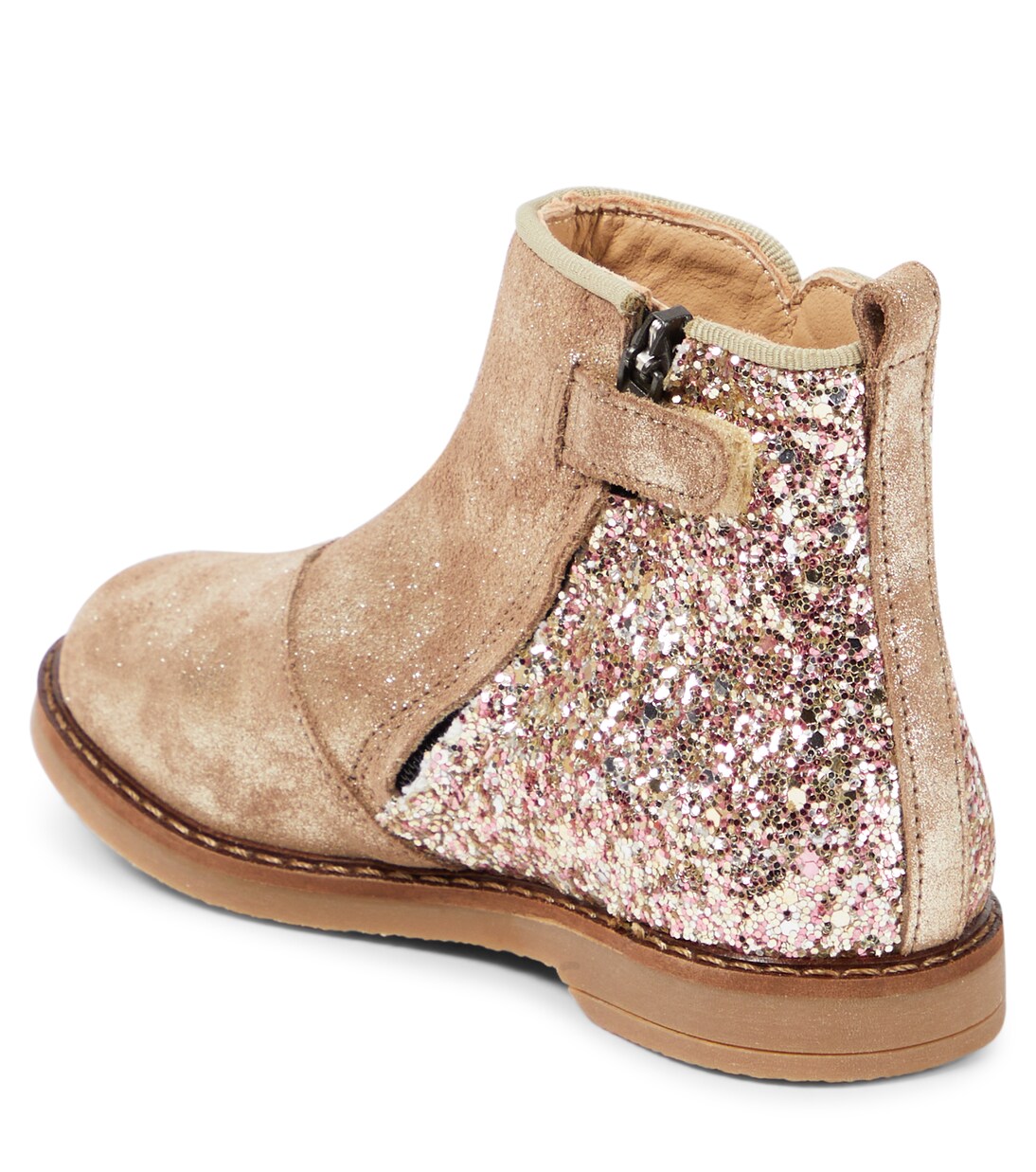 Botines Trip Back de piel con glitter | Pom d'Api