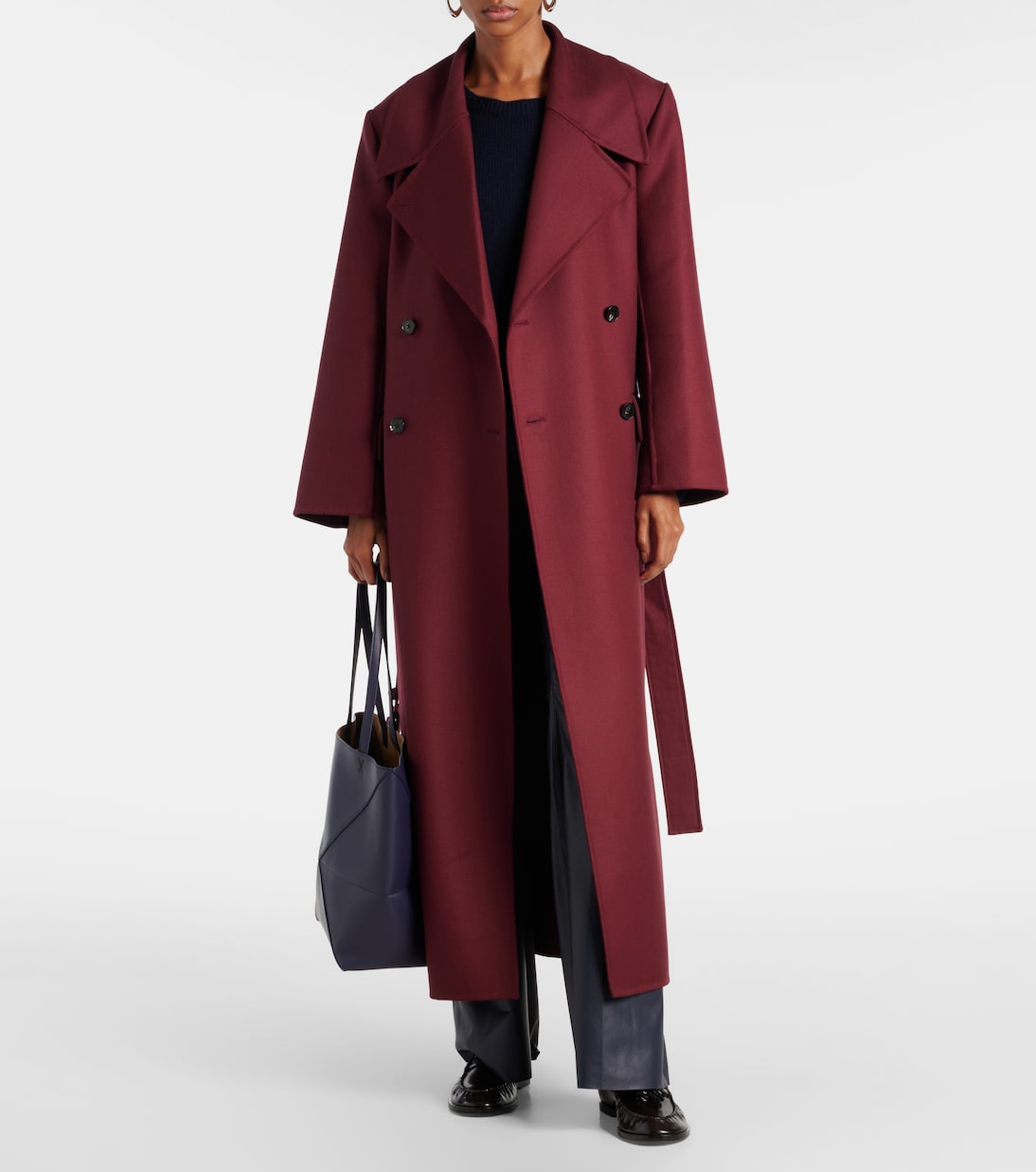 Double-breasted virgin wool coat | CO