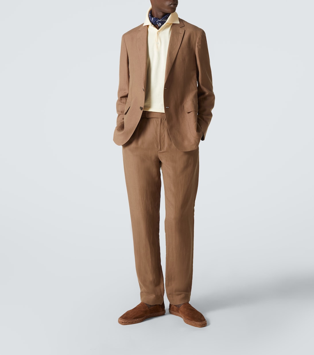 Pantaloni regular in seta e lino | Ralph Lauren Purple Label