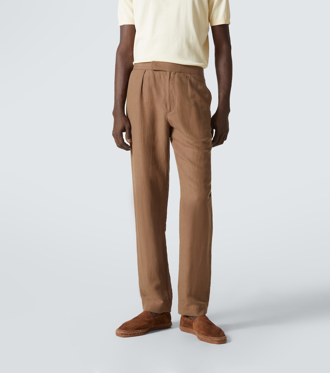 Pantaloni regular in seta e lino | Ralph Lauren Purple Label