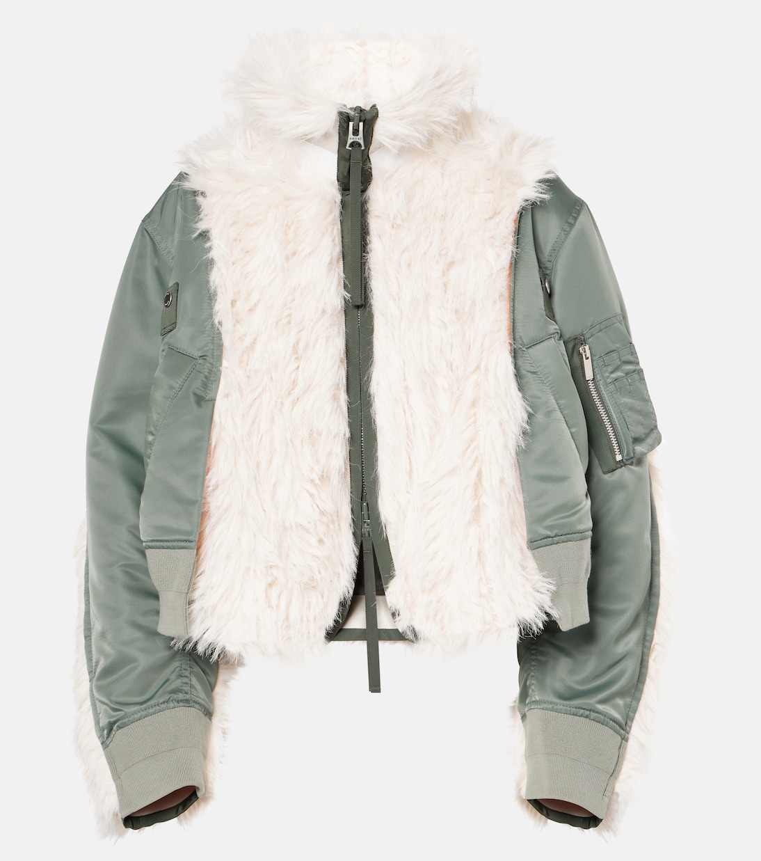 Chaqueta técnica con pelo sintético | Sacai