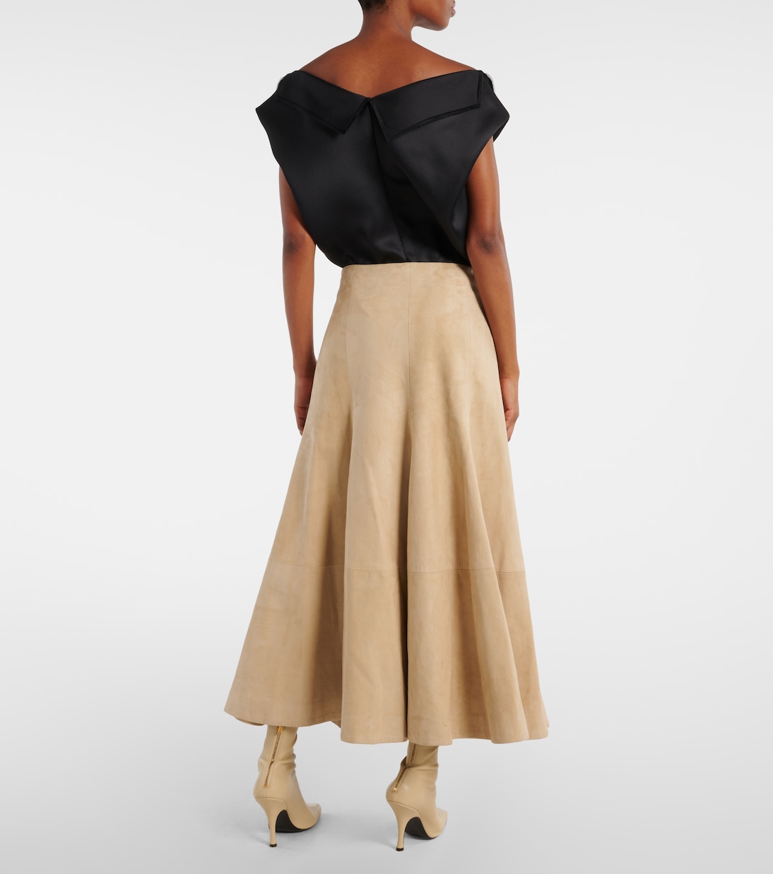 Gonna midi Lenno in suede | Khaite