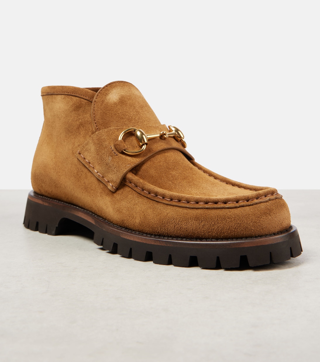 Horsebit suede ankle boots | Gucci