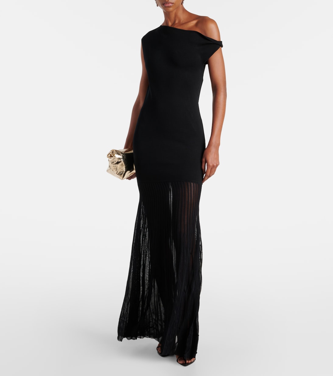 One-Shoulder-Maxikleid Indigo Twist | SIR