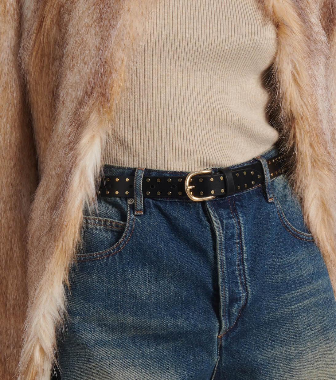 Cintura Zap in pelle con borchie | Isabel Marant