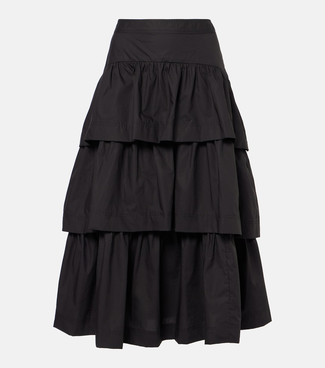 Gonna midi Winnie in cotone a balze | Ulla Johnson