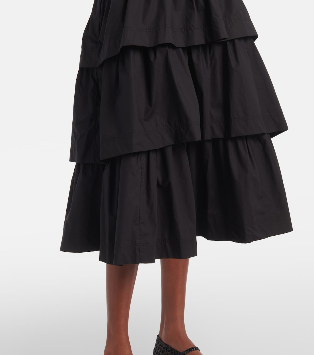 Gonna midi Winnie in cotone a balze | Ulla Johnson