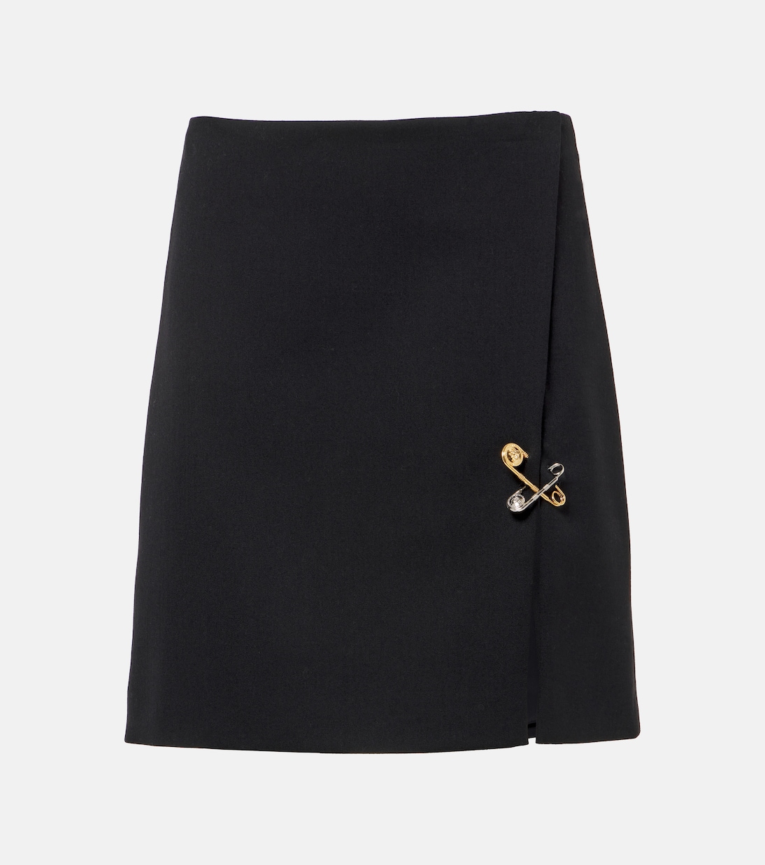 Safety Pin wool miniskirt | Versace