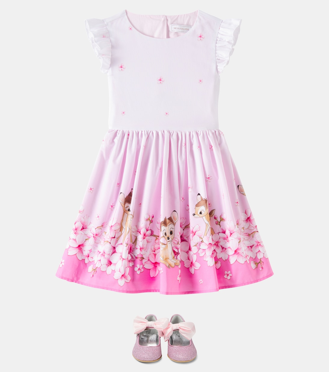 x Disney® - Abito in cotone con stampa | Monnalisa