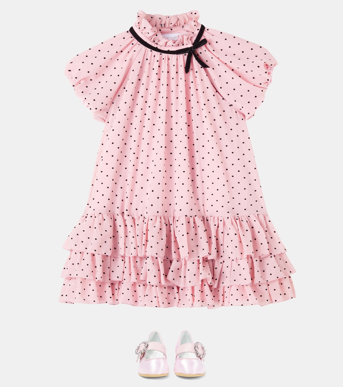 Ballerines Dorothy en satin à ornements | Monnalisa