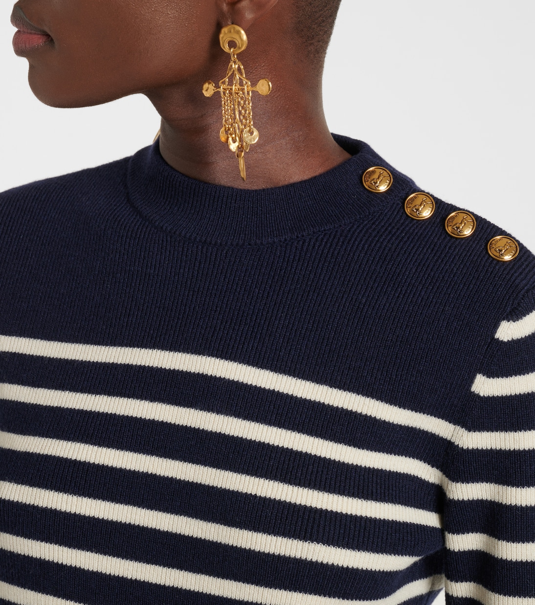 Striped wool and cashmere sweater | Chloé