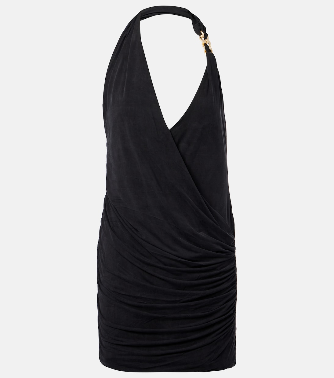 Draped halterneck jersey minidress | Balmain