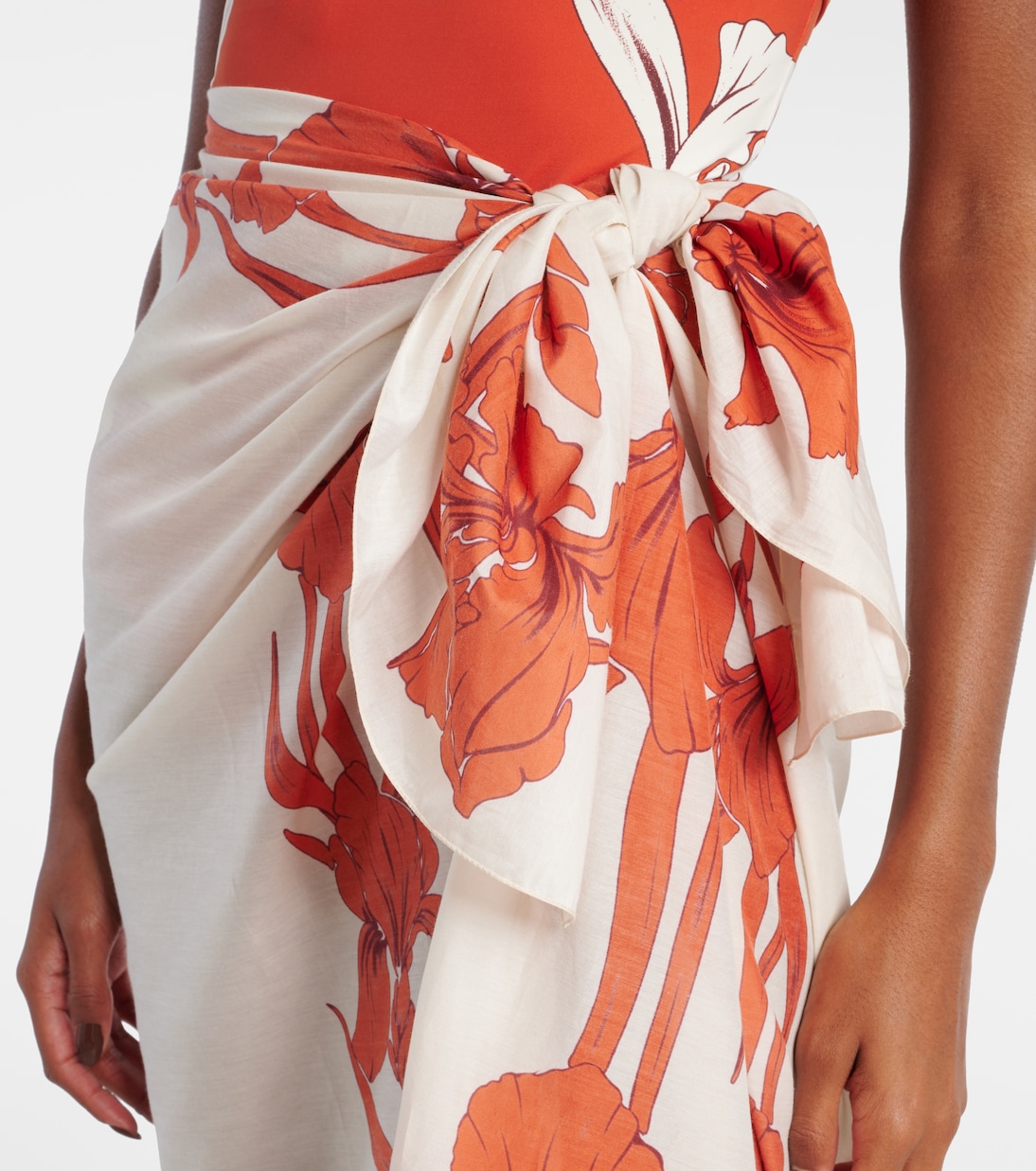 Pareo de algodón y seda floral | La DoubleJ