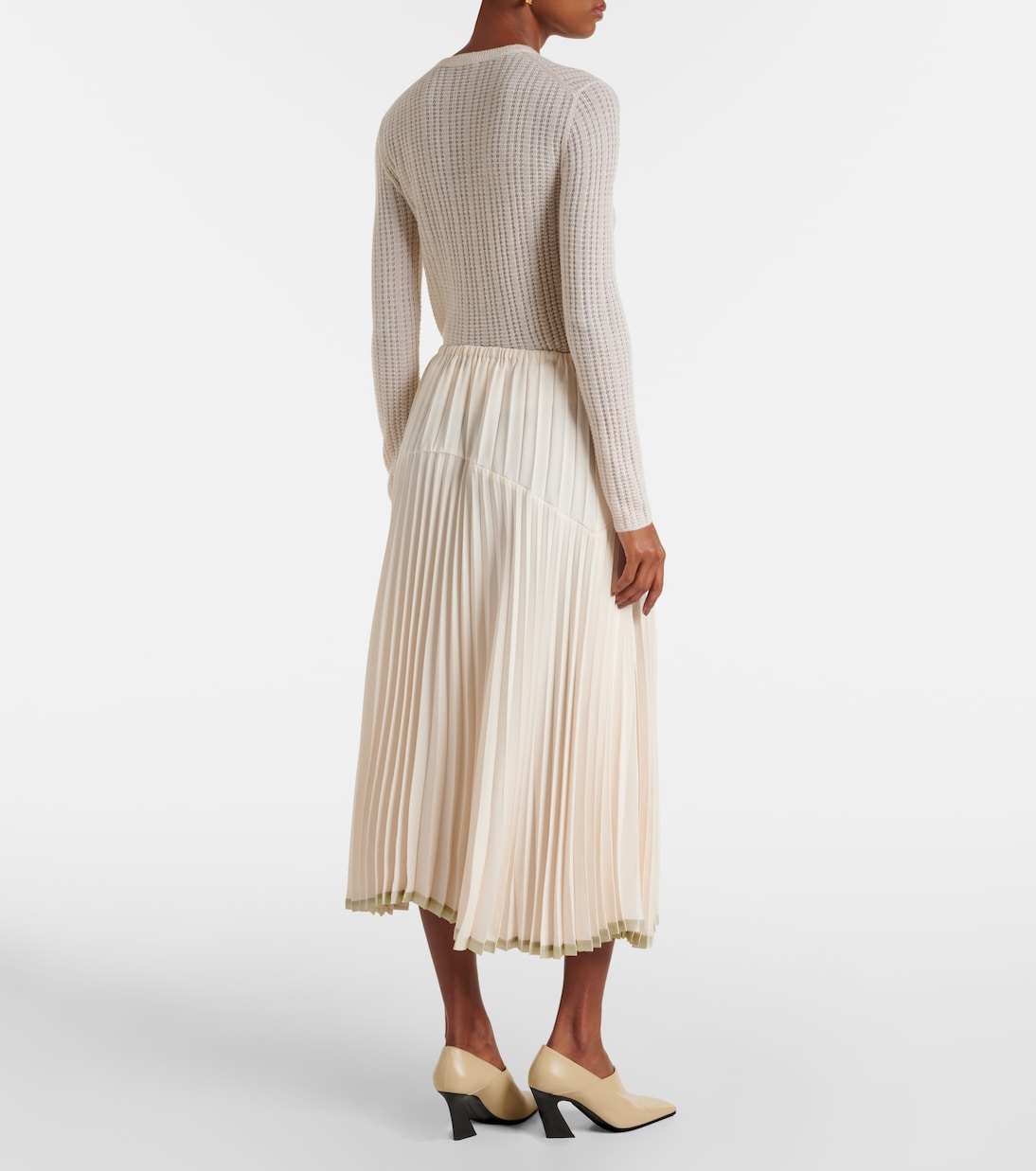 Falda midi a capas plisada | Vince