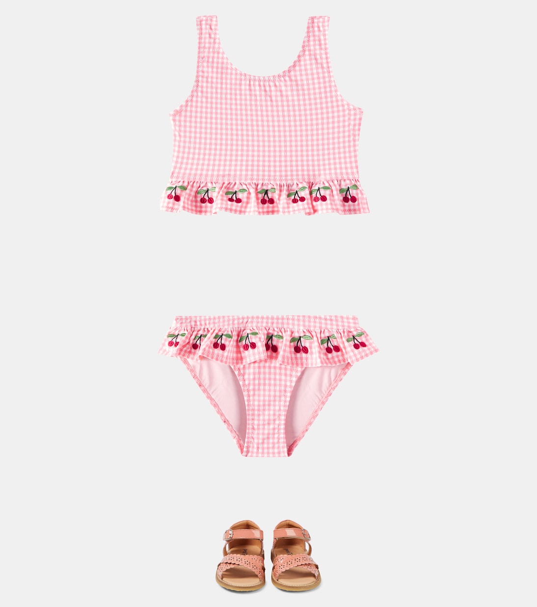 Soline embroidered gingham bikini | Konges Sløjd
