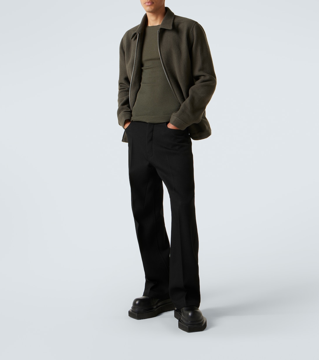 Ribbed-knit virgin wool sweater | Rick Owens