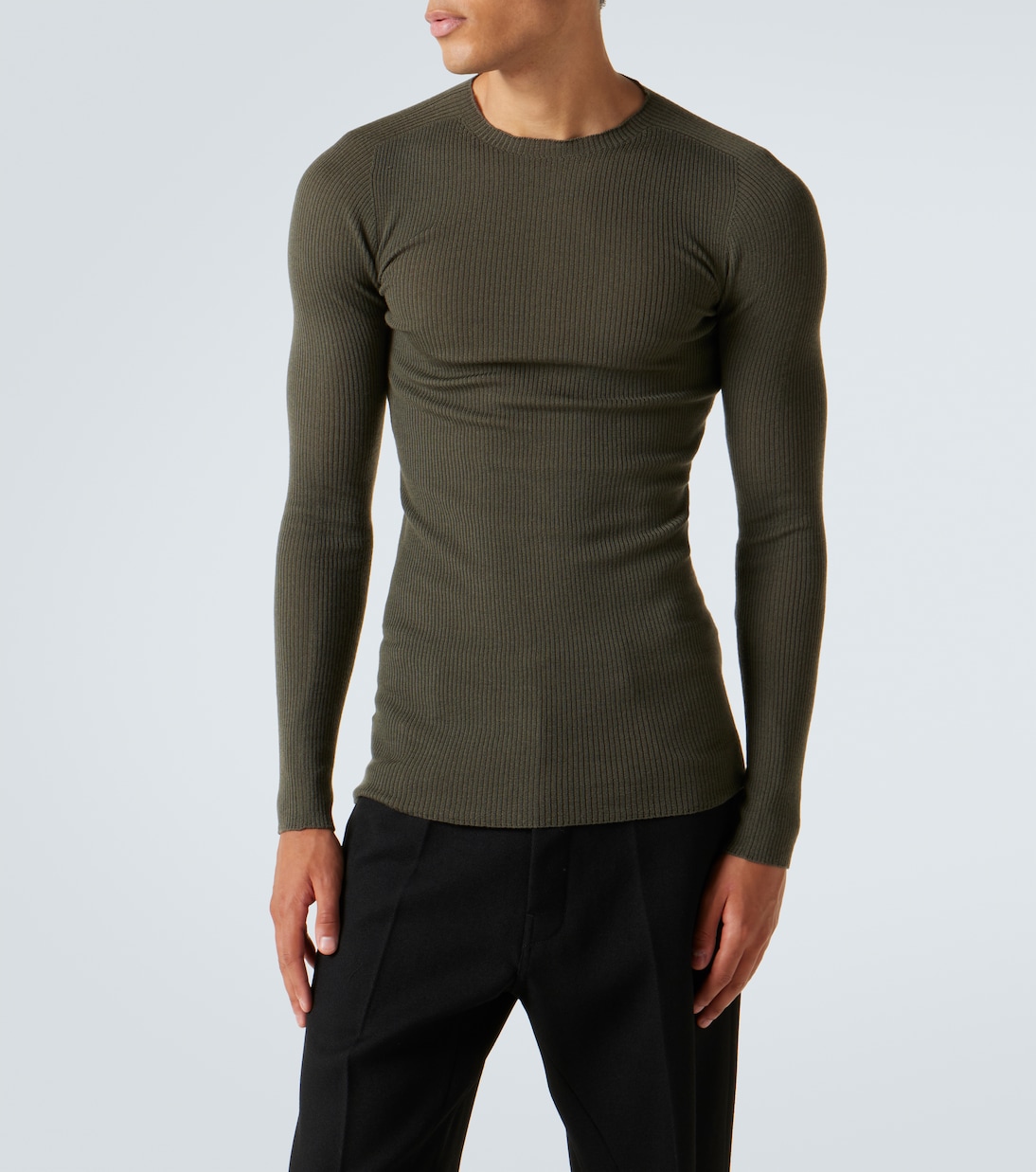 Ribbed-knit virgin wool sweater | Rick Owens