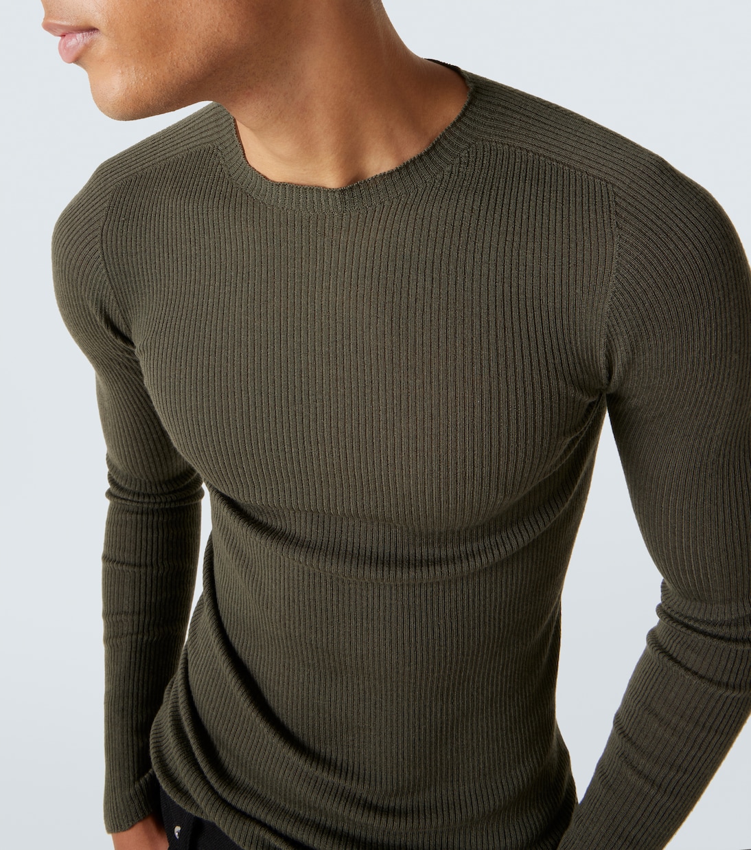 Ribbed-knit virgin wool sweater | Rick Owens