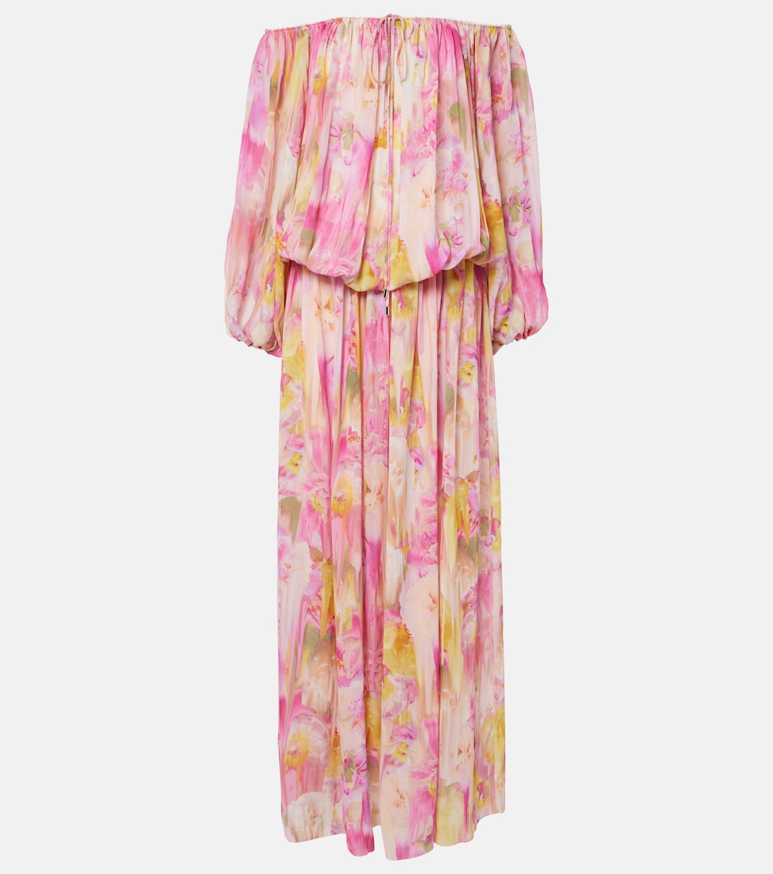 Abito lungo in georgette con stampa | Blumarine