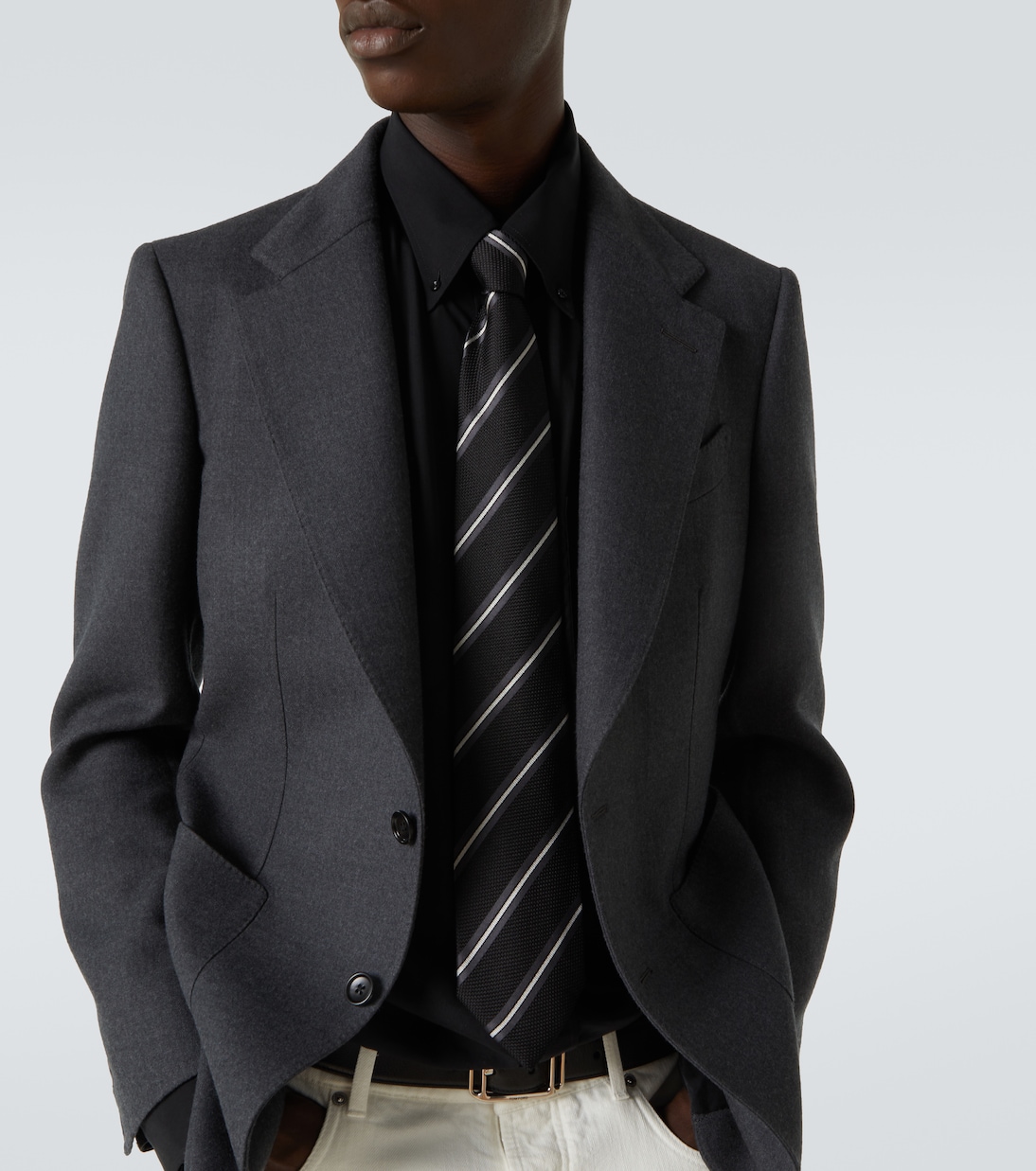 Striped silk tie | Tom Ford