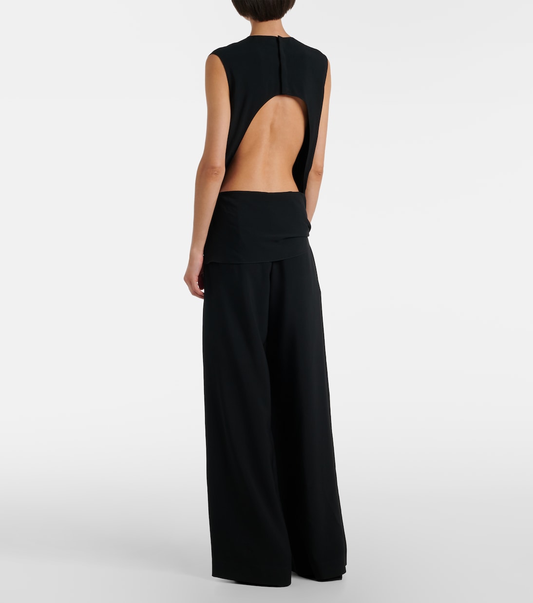 Tie gathered jersey jumpsuit | Alaïa