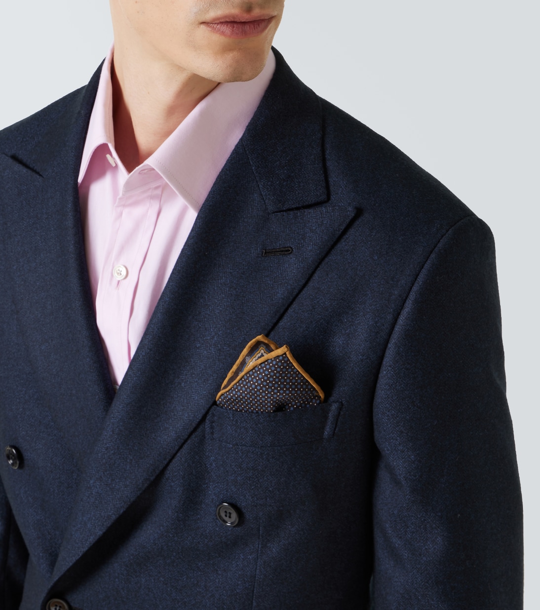 핸드롤 실크 행커치프 | Brioni