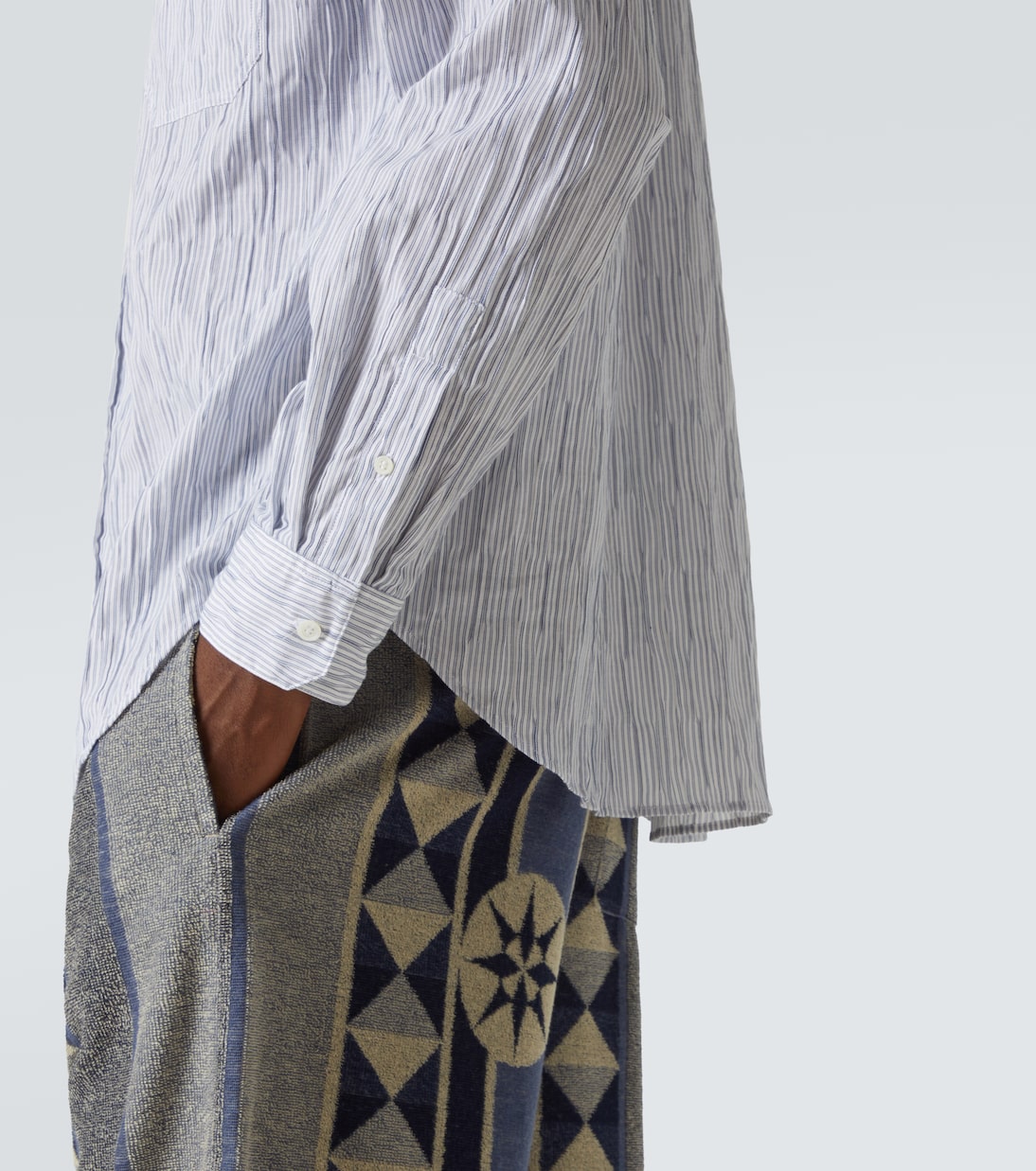 Paula's Ibiza - Camicia in misto cotone a righe  | Loewe