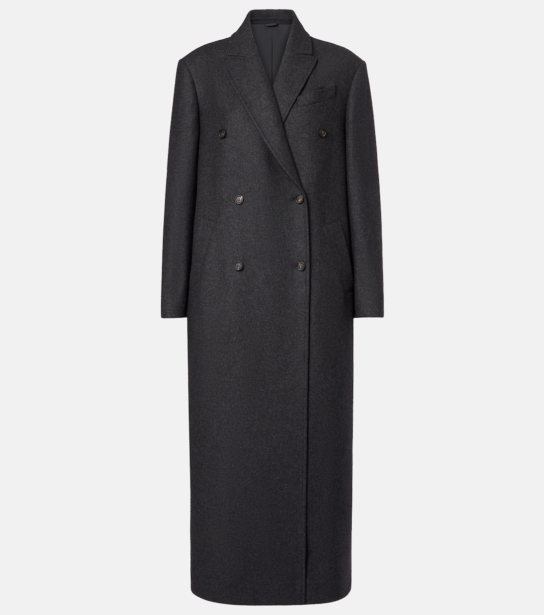 Double-breasted wool coat | Brunello Cucinelli