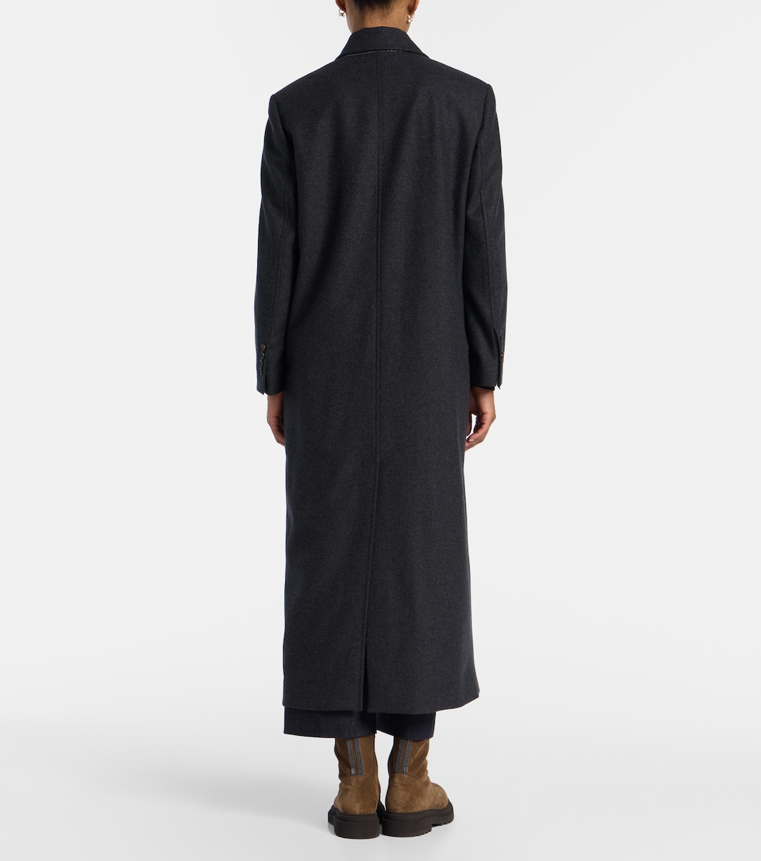 Double-breasted wool coat | Brunello Cucinelli