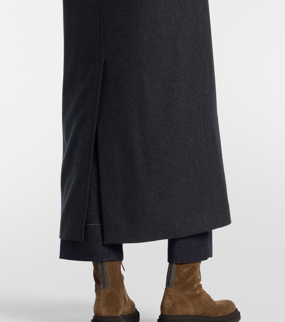 Double-breasted wool coat | Brunello Cucinelli