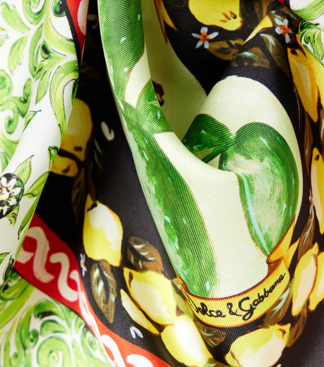 Pañuelo de sarga de seda estampado | Dolce&Gabbana