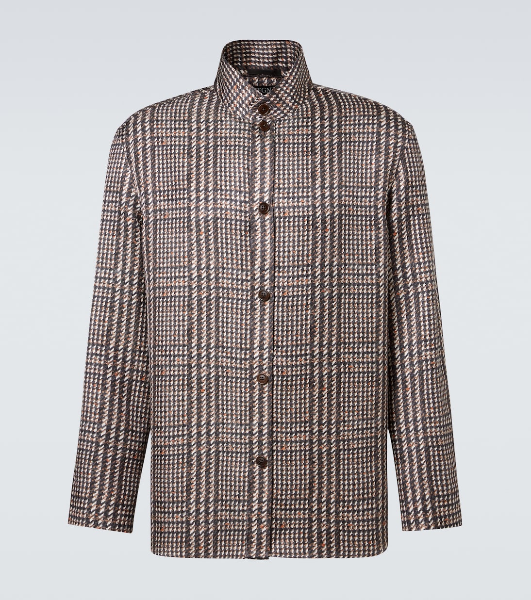 Prince of Wales check silk shirt | Zegna