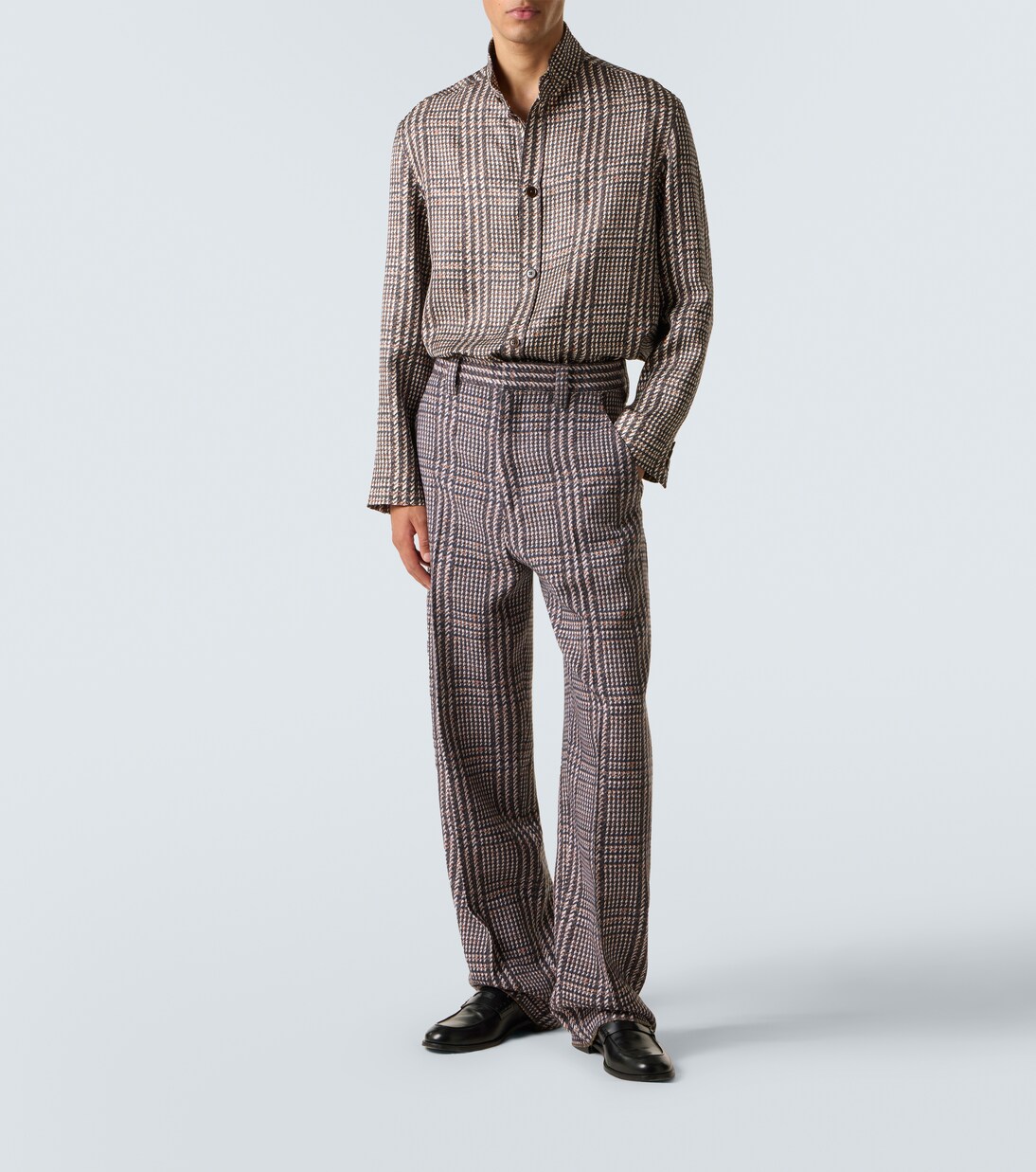 Prince of Wales check silk shirt | Zegna