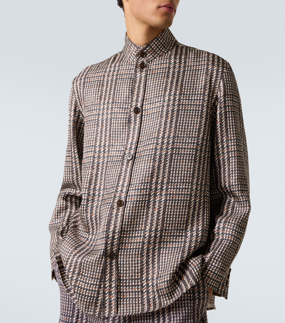 Prince of Wales check silk shirt | Zegna