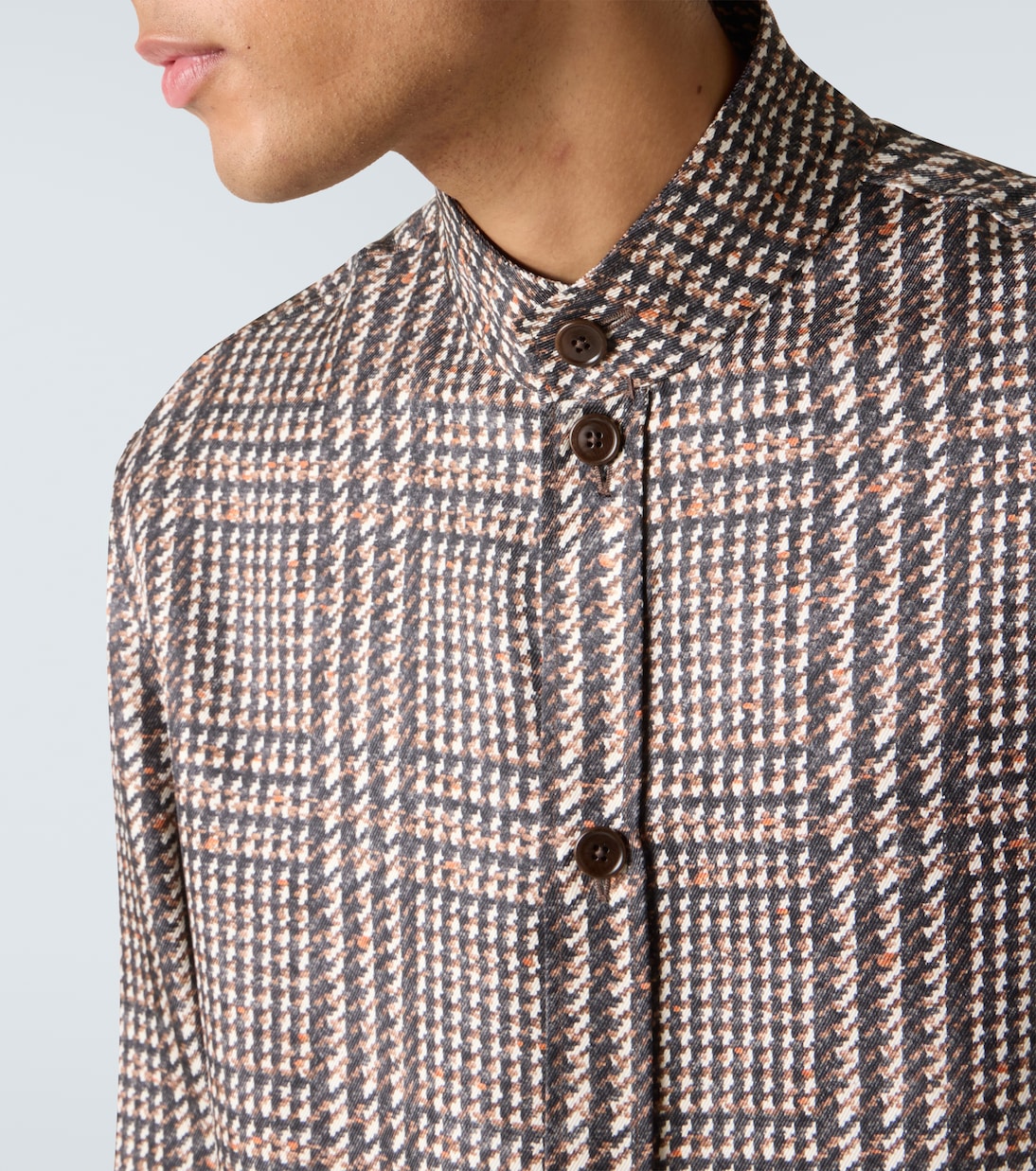 Prince of Wales check silk shirt | Zegna