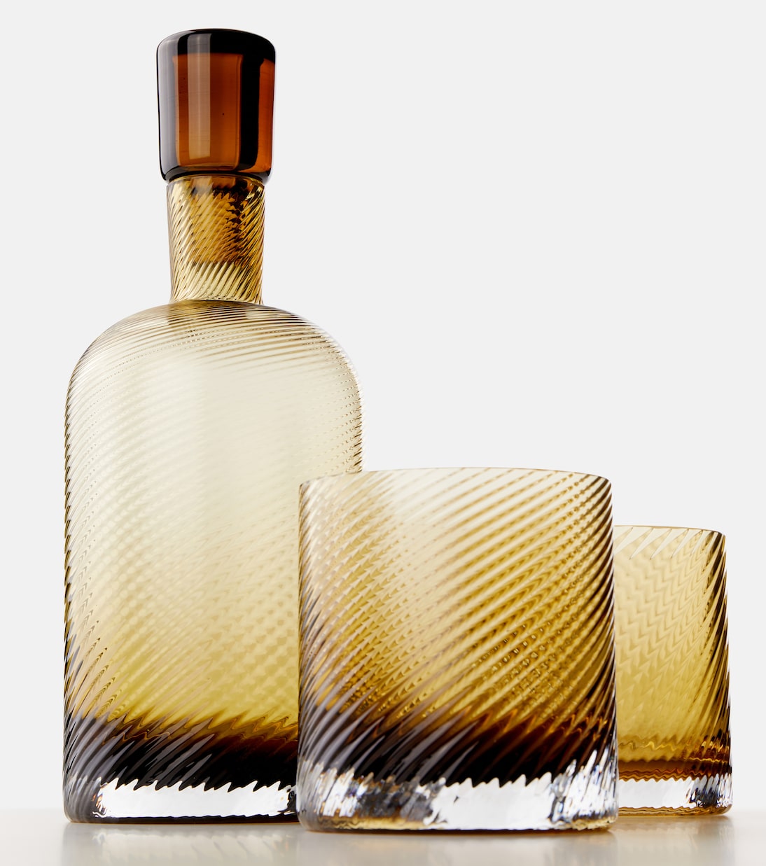 Borealis glass bottle and tumblers set  | NasonMoretti