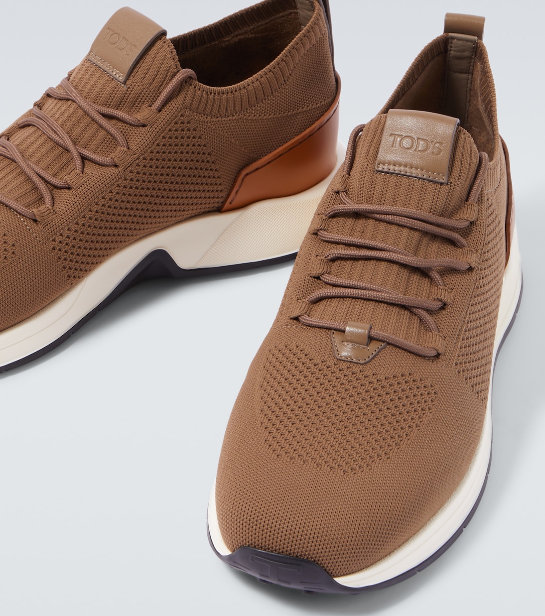 Leather-trimmed sneakers | Tod's