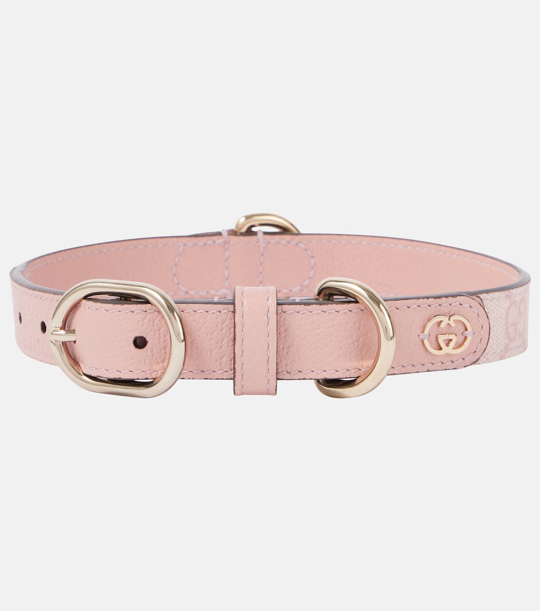 Collare per cani con finiture in pelle GG | Gucci