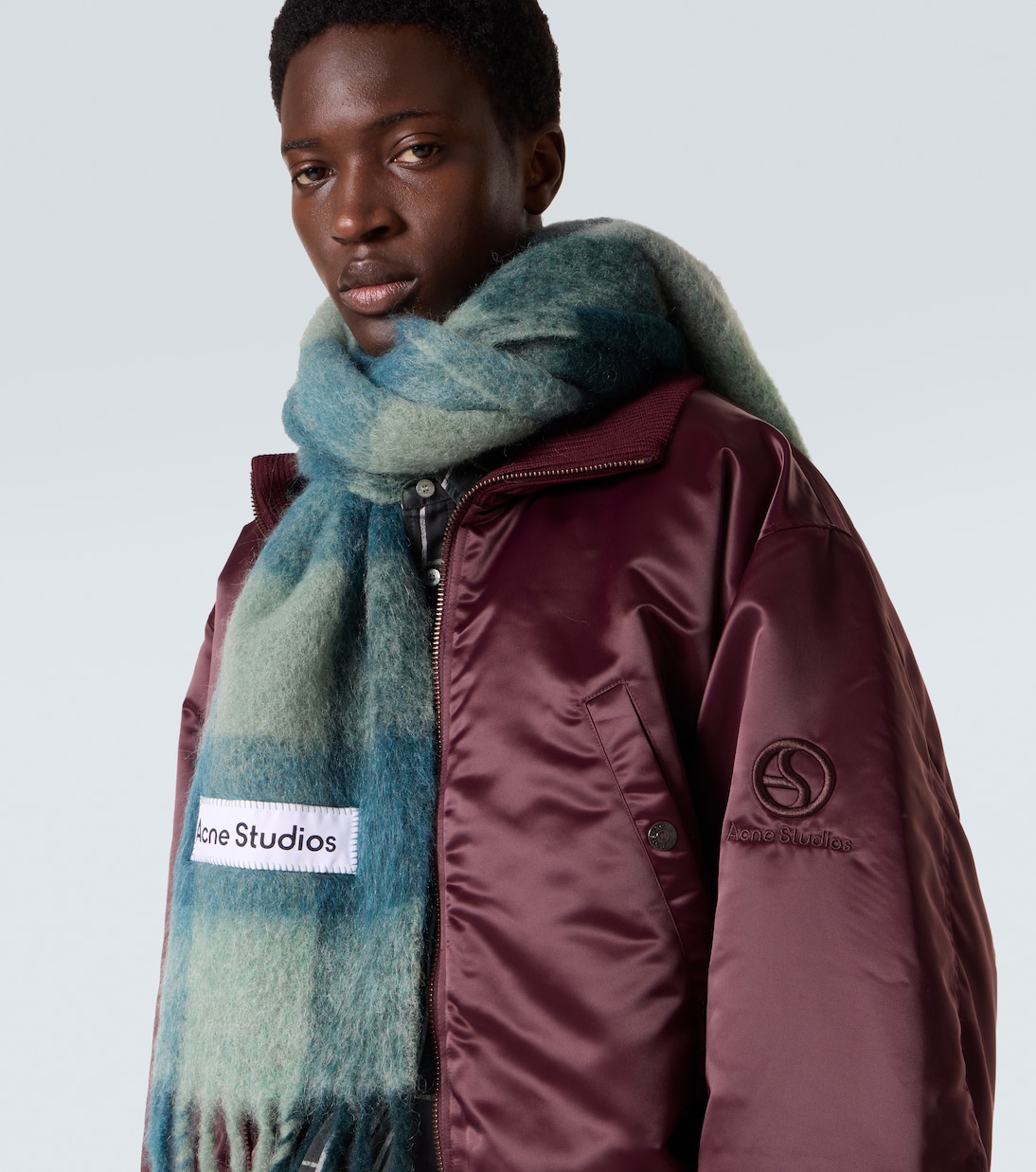 Checked alpaca and wool-blend scarf | Acne Studios