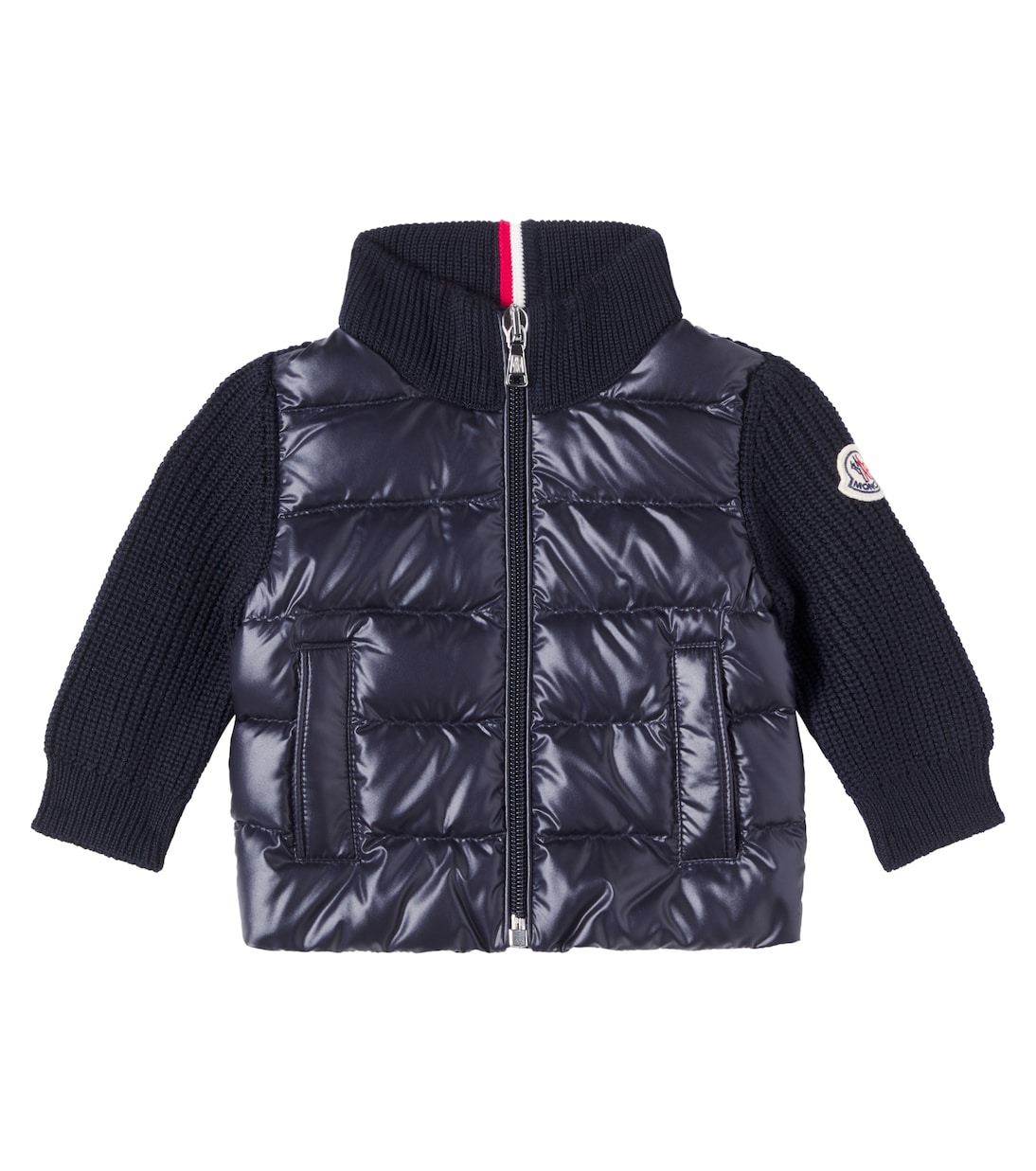 جاكيت لمولود جديد محبوكة من الصوف ومحشوة بريش الإوز | Moncler Enfant