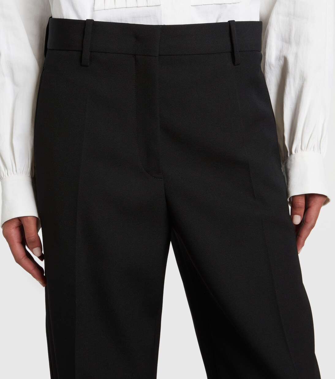 Low-rise wool straight pants | Jil Sander